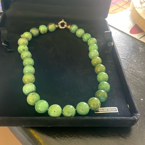 Green Mosaic Turquoise Necklace - Picture 1 of 3